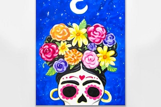 Virtual Paint Nite: Calavera de Frida 